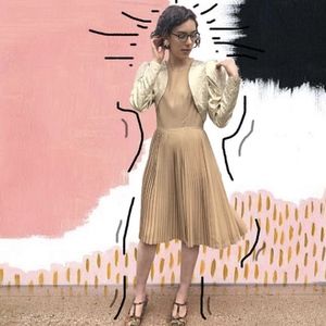 Vintage 1990's Gold Cropped Blazer